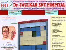 Tablet Screenshot of drjaulkarenthospital.com